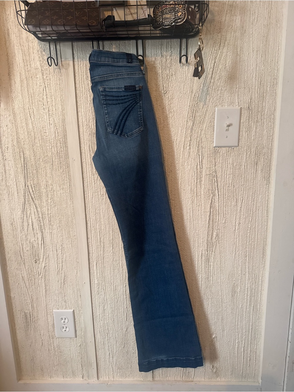 7 For All Mankind Women's Boot Cut Jeans - Dark Blue